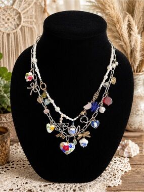 Free People Maxamillion Charm Necklace - Coquette Candy / New Candy